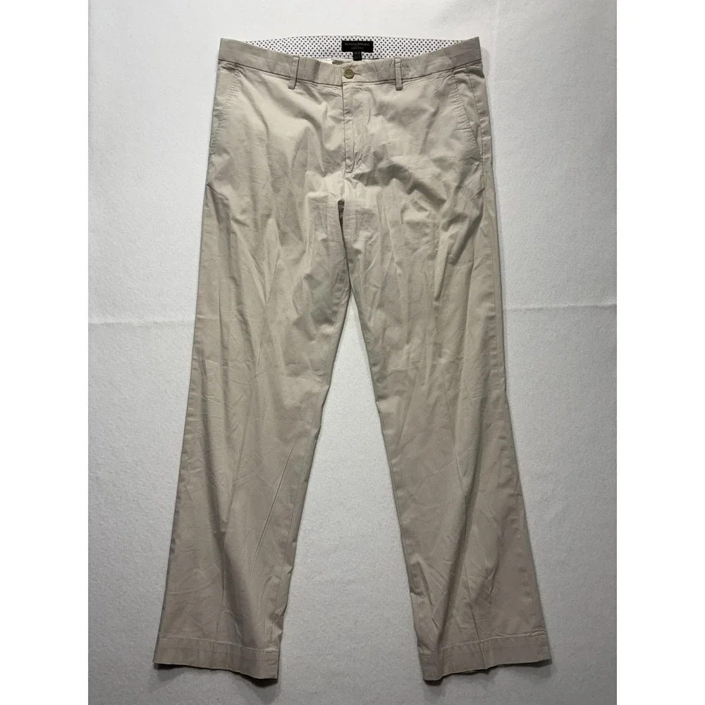 Banana Republic Chino Pants Mens 36x32 Beige Straight Leg Stretch Casual Work